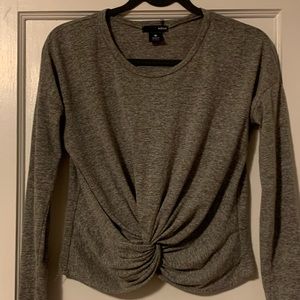 Aqua twist front long sleeve tee. Size small.